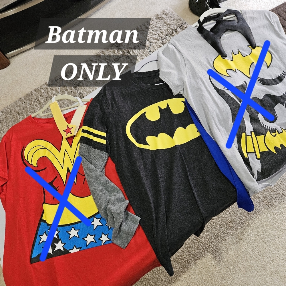 Costume BATMAN ONLY T-shirts Adult Super Heros